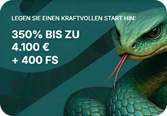Spinaconda Casino mobiler Startbanner mit Willkommensbonus